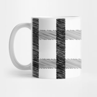 White & Black Buffalo Plaid Mug